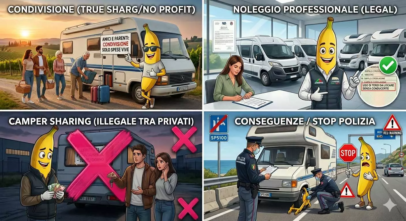 Differenza tra camper haring, condivisione e noleggio camper